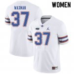 Women's Florida Gators #37 Tyler Waxman NCAA Jordan Brand White Authentic Stitched College Football Jersey EIT7262OV